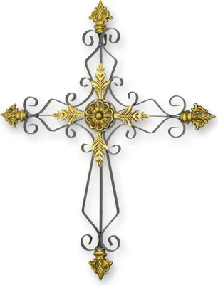 Produktbild von Wanddekoration Kreuz Eisen Replikat Retro Design Dekoration
