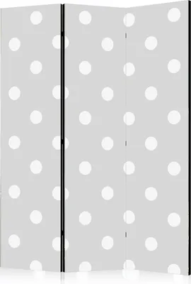 Productafbeelding van Drieluik, enkelzijdig, vlieswerenpaneel - Vrolijke stipjes, 135x172 cm, patroon f-C-0384-z-b