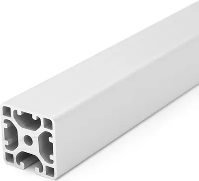 Produktbild von Länge 600mm - Design-Aluminiumprofil 40x40L 3 Nuten verdeckt I-Typ Nut 8 (leicht), silber eloxiert. Aluminium Profil 40x40 Alu Profil 40 x 40 Systemprofil