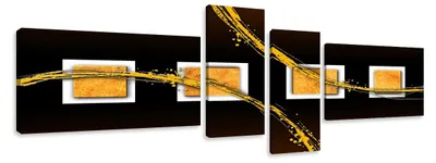 Obrázok produktu pre 6703 Abstraktný obraz na plátne 4-dielny 145x30 cm