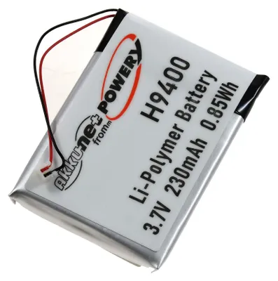 A close-up, angled view of a single lithium-polymer battery pack with wires attached, set against a plain white background.