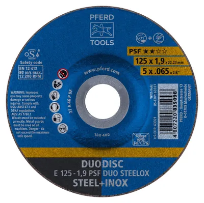 Zdjęcie produktu dla PFERD 62012630, 12,5 cm, 2,22 cm, 1,9 mm, 12200 RPM, 10 szt.