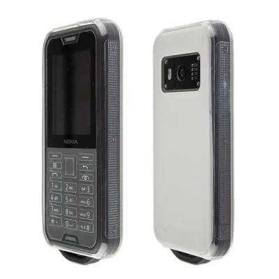 Obrázok produktu pre caseroxx ochranný obal TPU kryt kompatibilný s Nokia 800 Tough, gumená taška na mobilný telefón priehľadná