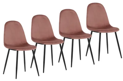 Obrázok produktu pre INLEA Jedálenská stolička 4 kusy POPPY - ružová