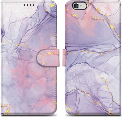 Image de Cadorabo Housse pour Apple iPhone 6 PLUS / 6S PLUS Housse Design Violet Housse pour téléphone portable Etui Magnétique Case