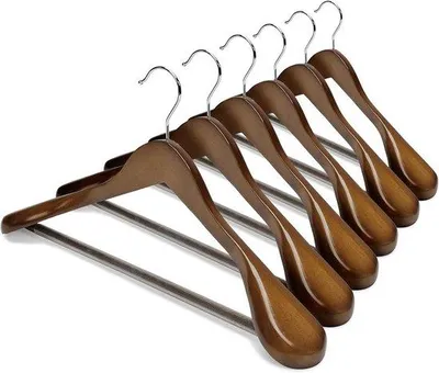 Produktbild von Holzkleiderhaken - Holzhaken für Kleidung - Set aus 10 Stücken