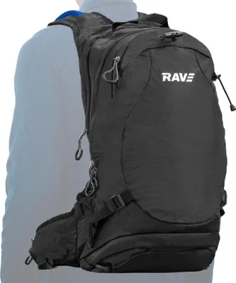 Produktbild von RAVE Bike & Outdoor Rucksack 10 Liter - Schwarz - inkl. 2 Liter Trinkblase, Trekkingrucksack Wanderrucksack Fahrradrucksack
