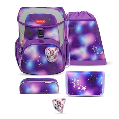 Produktbild von Belmil Maxi ergonomisches Schulranzen-Set 5-teilig "Shining Fairy" mit Brustgurt, Magnetverschluss, einem Patch