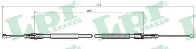 Produktbild von LPR Handbremsseil Seilzug Feststellbremse für FIAT Scudo (270, 272) C1040B