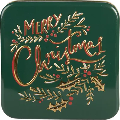 Immagine prodotto di Clayre & Eef Contenitore 17x17x6 cm Verde Metallo
