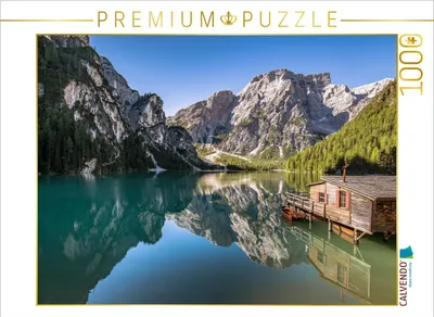 Produktbild von CALVENDO Puzzle Pragser Wildsee - Südtirol | 1000 Teile Lege-Größe 64x48cm Foto-Puzzle für glückliche Stunden