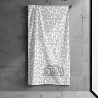 Produktbild von Badetuch, Strandtuch XXL, Kollektion "FERNWEH", Leo Grau 100x200 cm, Leoparden-Design, Baumwolle & Mikrofaser Mix, Schnelltrocknend