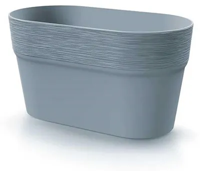 Produktbild von Kunststofftopf hellgrau oval 27,5 cm Furu