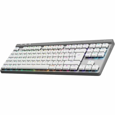 Produktbild von Logitech G G515 LIGHTSPEED TKL, Kabellos, RF Wireless + Bluetooth, Mechanischer Switch, AZERTY, RGB-LED, Weiß