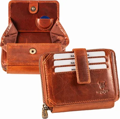 Produktbild von Herren Leder mit edler Geschenk Box, Elegante Leder Geldbörse mit RFID Schutz, Luxus Herren Geldbörse mit Reißverschluss und Viele Kartenfächer
