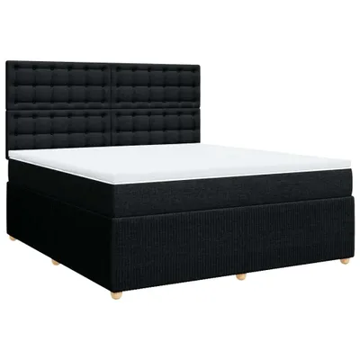 Produktbild von Boxspringbett mit Matratze Schwarz 180x200 cm Stoff