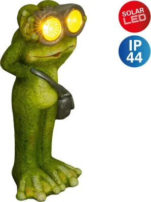 Produktbild von Näve Solar-Gartenleuchte LED Frosch stehend 30 cm grün