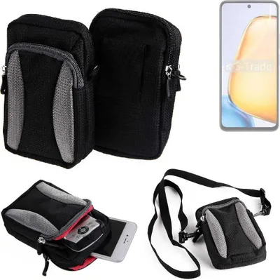 Produktbild von K-S-Trade Holster Schutz Hülle kompatibel mit Vivo Y58 5G Handy Hülle Gürteltasche Umhängetasche mit Zusatzfach schwarz