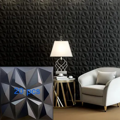 Obrázek produktu pro 3D texturované stěnové panely, moderní design, snadná instalace, balení: 20 kusů, pokrytí: 16,5 m²