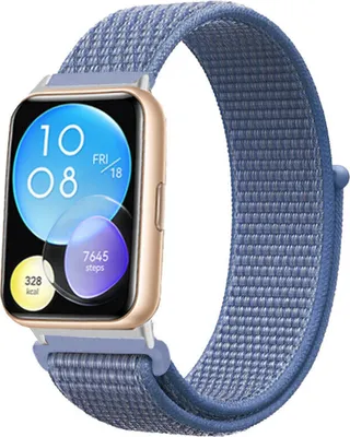 Produktbild von Strap-it Huawei Watch Fit 2 Nylon Armband (Blau)