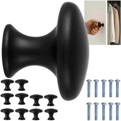 Produktbild von Möbelgriffe 30 mm, 10 Stück, schwarz