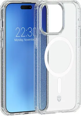 Immagine prodotto di Force Case, scintillante custodia AIR per iPhone 15 con sistema Tryax, trasparente
