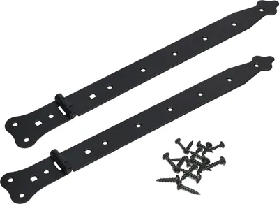 Produktbild von KOTARBAU® 2er Set Ladenband 460 mm Schmal Torscharnier Stilvolles Türband von Höchster Qualität Werfgehänge Kreuzgehänge Gartentorband
