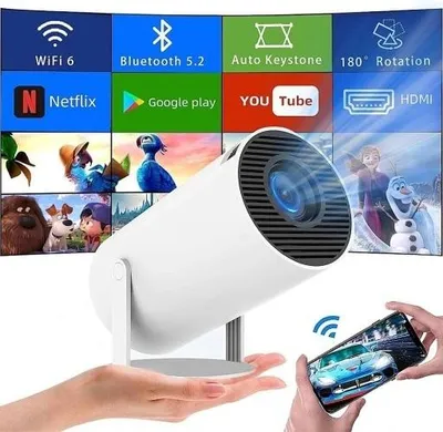 Produktbild von Tragbarer Projektor 4K Wifi Smart Tv, Android 11 130 Zoll, Polnische Schnittstelle
