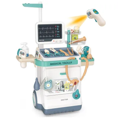 Produktbild von Medizinisches Spielzeug Doktor Spielzeug Set für Jungen Mobile Cart großes Geschenk für Mädchen Kleinkinder 26 St.