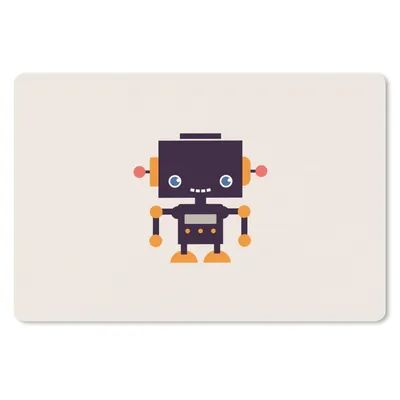Produktbild von MuchoWow® Mauspad Mousepad Roboter - Antenne - Orange - Beige - Kind - Kinder 27x18 cm - Mousepads - Maus Mat - Pad - Mausunterlage - Büroartikel - Desk Matten