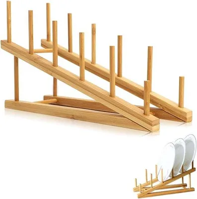 Produktbild von Bamboebordenstandaard für Holzbretter - 1 Stück