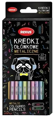 Image de Crayons de couleur métallisés, 12 couleurs - Beniamin