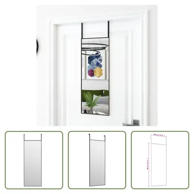 Immagine prodotto di The Living Store Specchio per porte nero 30x80 cm in vetro e alluminio