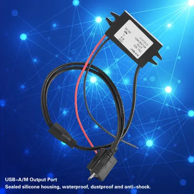 Produktbild von DC-DC 12V to 5V 3A USB-A/M Step Down Converter Power Supply Module