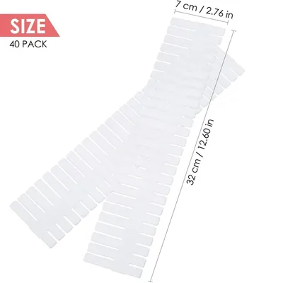 Produktbild von 40 Stück Schubladenteiler verstellbare Schubladentrenner für Unterwäsche Socken Kosmetik Büro Weiß
