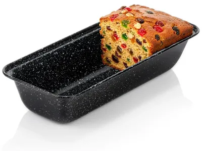 Image de Moule à pain - Moule rectangulaire - Métal - 32,5 x 13,5 x 6,5 cm - Noir