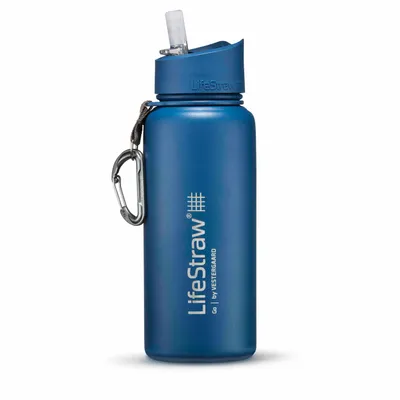 Produktbild von LifeStraw Go Stainless Steel Edelstahlflasche isoliert mit Filter versch. Farben Farbe: Mittelblau
