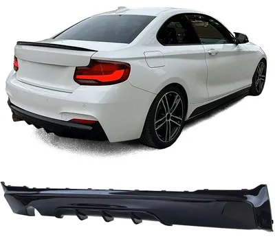 Für BMW 2er F22 F23 218 220 mit M-Paket Heckdiffusor Diffusor SCHWARZ GLANZ in der Farbe SCHWARZ von Carparts-Online GmbH