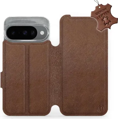 Produktbild von Echtleder Handyhülle für Pixel 10, Mobiwear Leather, Braun