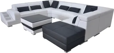 Obrázek produktu pro Kožená rohová sedačka, rohová sestava, moderní design, sedačka ve tvaru "U", model G8008