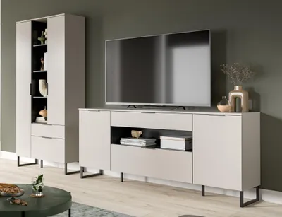 Produktbild von Wohnkombination Noida 3 | 2-teilig | Kaschmir / schwarz