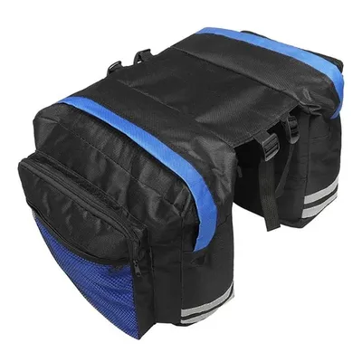 Produktbild von Fahrradgepäckträgertasche, Fahrradsatteltasche, wasserdicht, passend für Pendlergepäckträger mit Regenschutz, blau