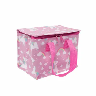 Produktbild von Isolierte Snacktasche Einhorn Lunchtasche Rosa ca. 21x13x15 cm für ca. 4 Liter