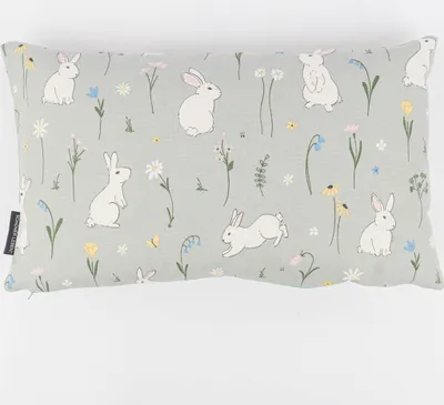 Produktbild von Kissenhülle Cute Rabbit Garden Hasen mintgrün in versch. Größen Größe 40x60cm (HxB) 40x60cm (HxB) Größe