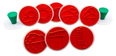 Produktbild von EDUPLAY 220-043 Wetter Natur Stempel, mehrfarbig, 10-teilig (1 Set)