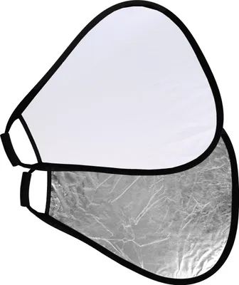 Image de Réflecteur StudioKing CRGSW60 blanc argenté avec support 60 cm