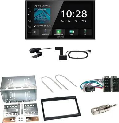 Produktbild von Kenwood DMX5020DABS Android Auto CarPlay Einbauset für Peugeot 307 Citroen C2 C3