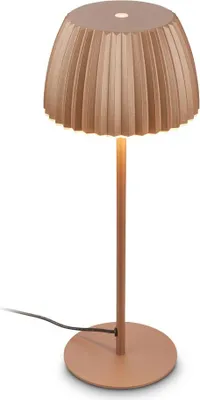Immagine prodotto di Briloner LOCA Lampada da tavolo LED, touch, dimmerabile, luce bianca calda, bordo luminoso, color caffè, Ø14,3 x 36 cm