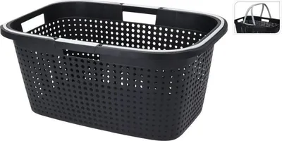 Obrázok produktu pre Kôš na bielizeň s rukoväťou 35 l čierna KO-Y54500460