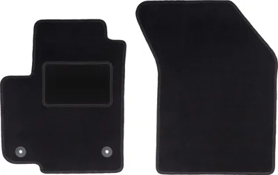 Image de Tapis de sol avant velours sur-mesure pour Fiat Sedici (2006-2014, hatchback) noir, jeu 2 pièces, fixations - STANDRAD